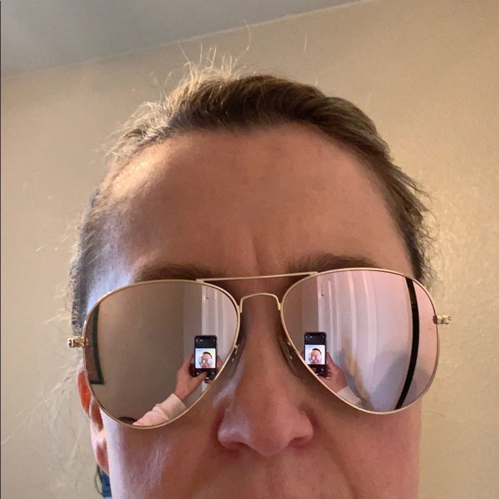Rose gold Ray Ban Aviators